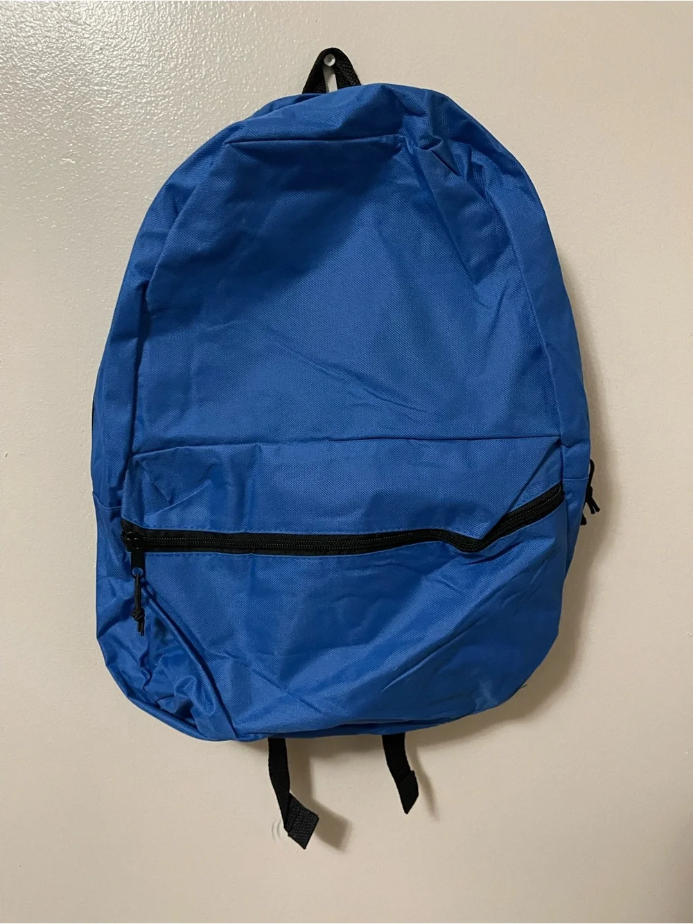 Moda Royal Blue Lightweight Backpack with Front Zip Pocket
